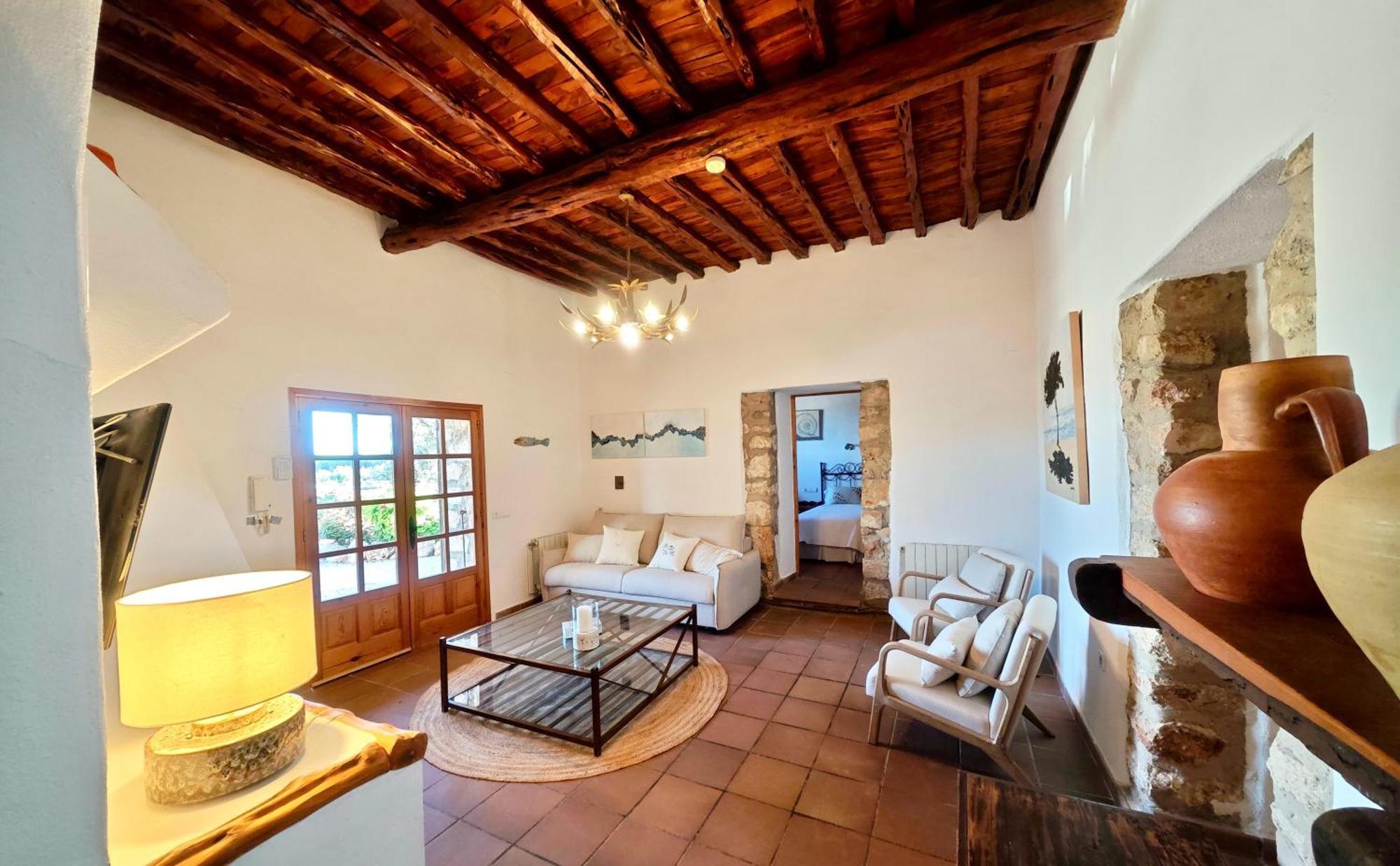 Casa Can Lluc Con Piscina, Jardin Y Vista Al Campo サン・ミゲル・デ・バランサット エクステリア 写真