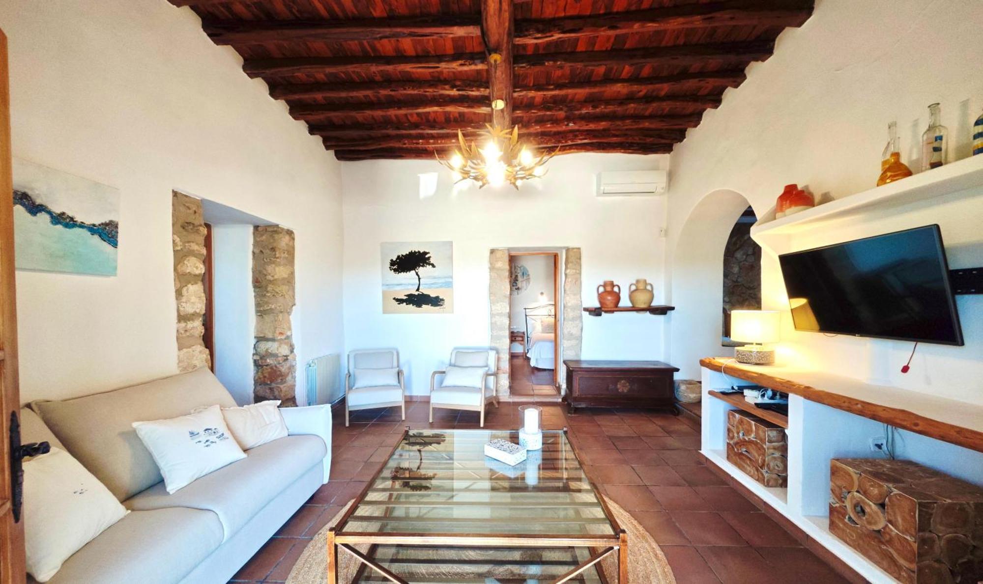 Casa Can Lluc Con Piscina, Jardin Y Vista Al Campo サン・ミゲル・デ・バランサット エクステリア 写真